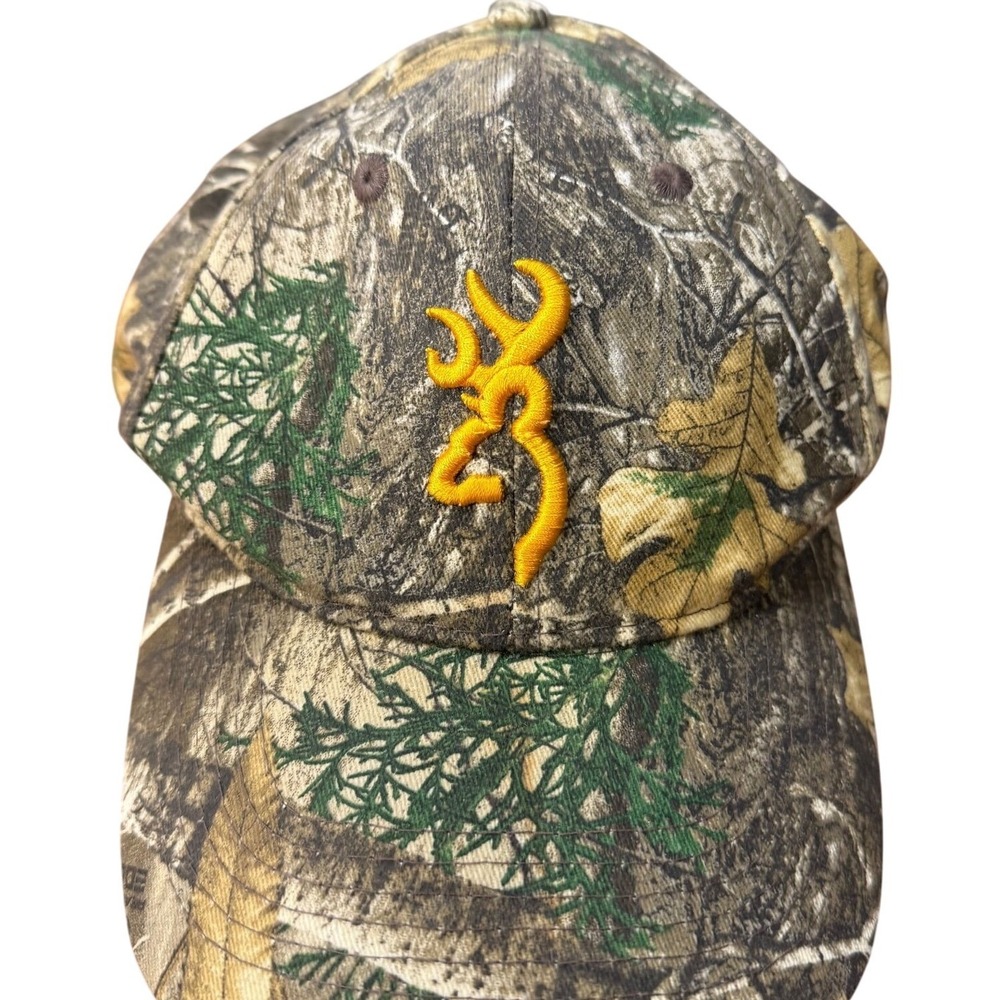 VINTAGE Browning Camouflage‎ Hunting Baseball Cap Trucker